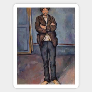 Peasant Standing with Arms Crossed by Paul Cezanne Sticker